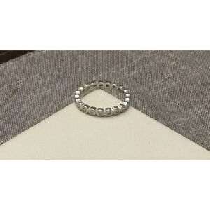 New Milgrain Dots Sim Diamond Eternity Band Sz 8